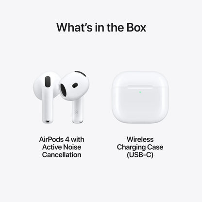 Apple AirPods 4th Generation ANC Master Copy – Bluetooth 5.3 Wireless Earbuds with Active Noise Cancellation, Spatial Audio & USB-C Charging Case | Best Price in Pakistan